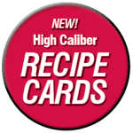 high caliber recipe cards